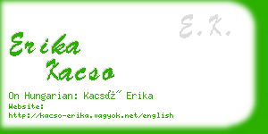 erika kacso business card